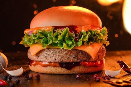 Korean Spicy Veg Burger.