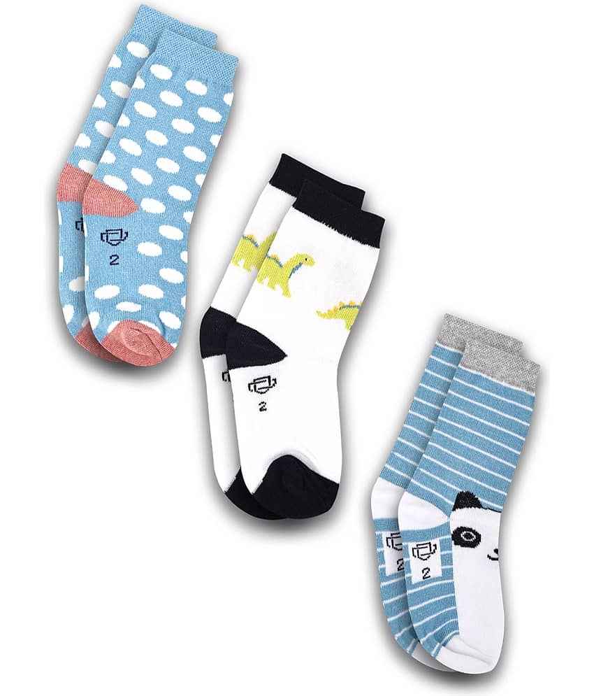 Dollar Socks Multicolor Cotton Blend Boy's Ankle Length Socks ( Pack of 3 )