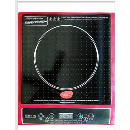 Pigeon Egnite 1800W Induction Cooktop, Sleek & Efficient (Black, Push Button)