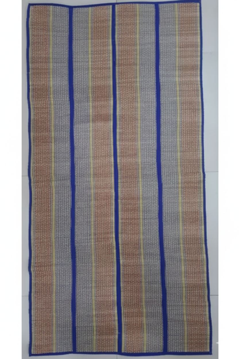 Sandhya Mat Unit Eco Friendly Yoga Mat Crafted with Cotton and Madurkathi Natural Grass Fiber 3 6 Square Feet