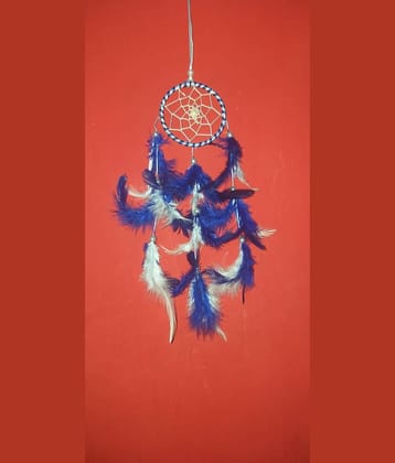 new lucky Feather Blue Dream Catcher - Pack of 1 ( 30 X 8 cms )