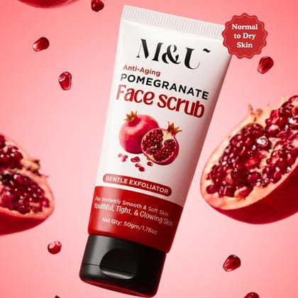 Anti-aging Pomegranate Foaming Face Scrub Clear & Glowing Skin - 50g