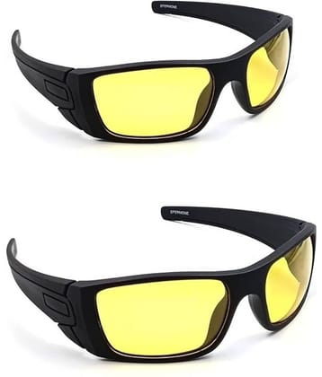 Redex Black Oversized Sunglasses ( Pack of 2 )