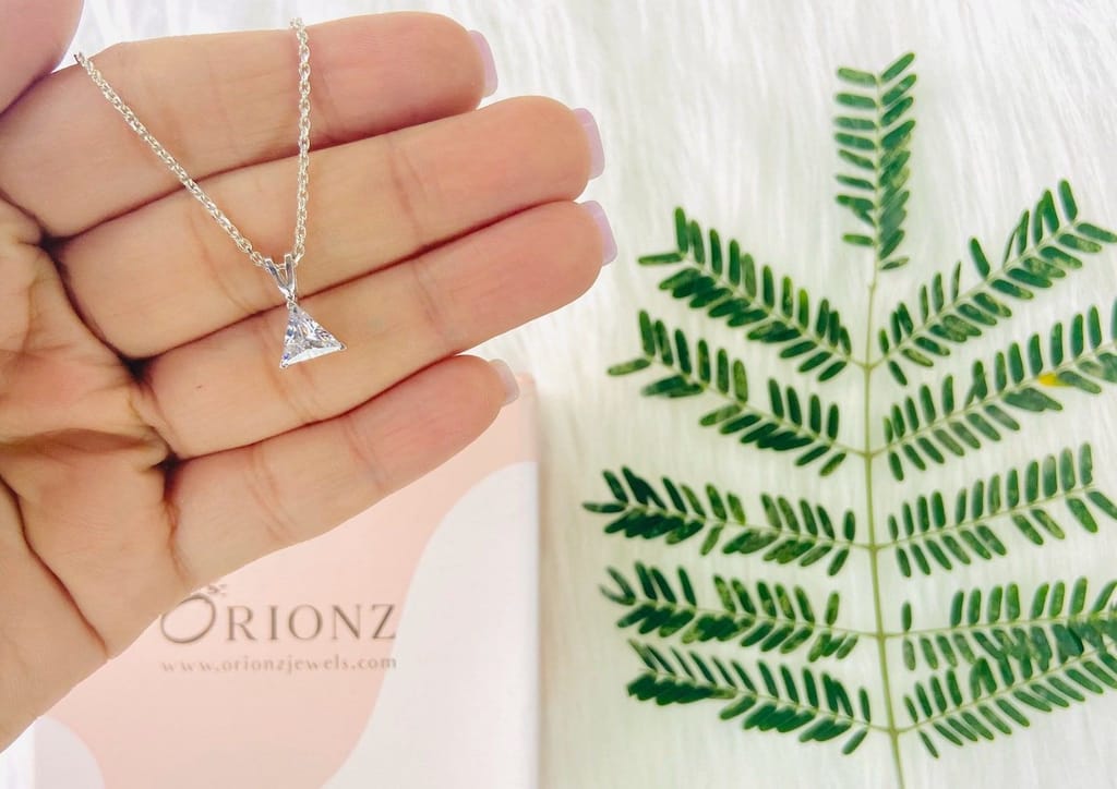 Classic Triangle Solitaire Necklace