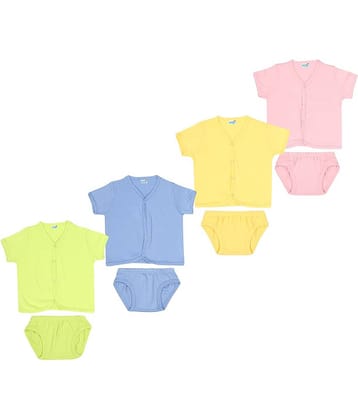 Dongli Pack of 4 Unisex for Baby 100% Cotton ( Multi )