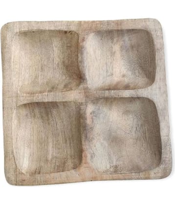 TFS - Square Beige Serving Tray ( Set of 1 )