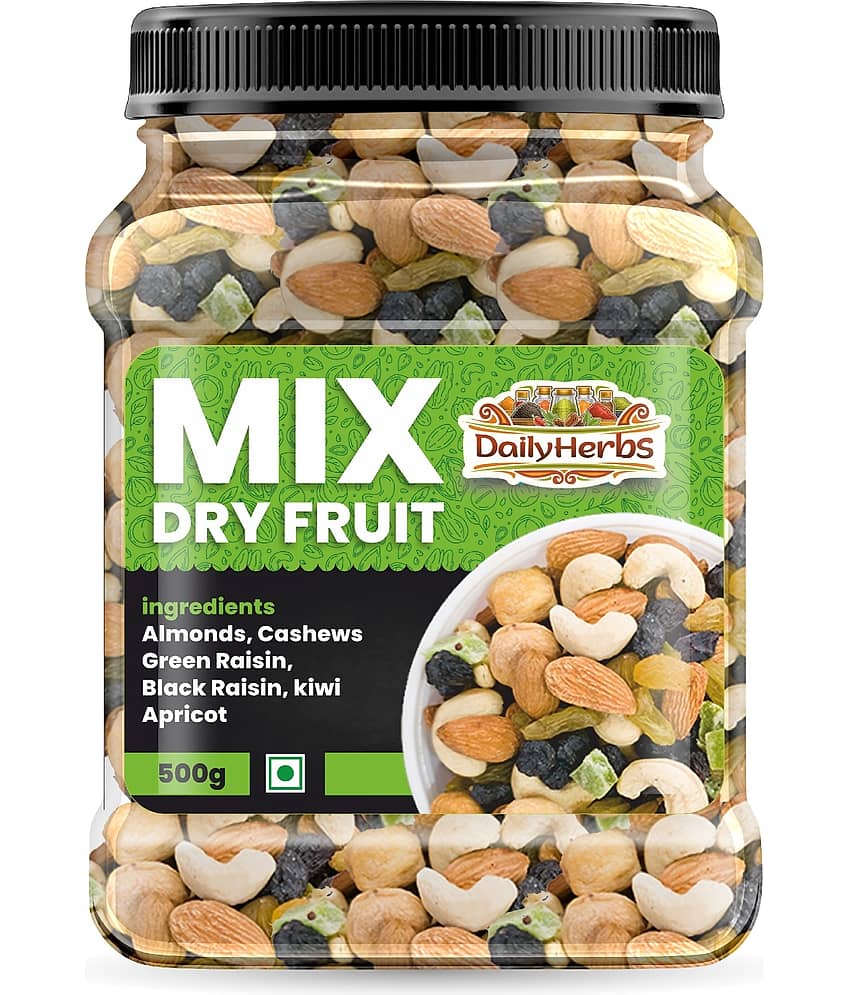 DAILYHERBS Premium Healthy Nutmix | Mixed Dryfruits Assorted Nuts (1 x 500 g)