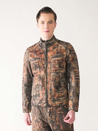 STONEY BIKER CANVAS JACKET-XS