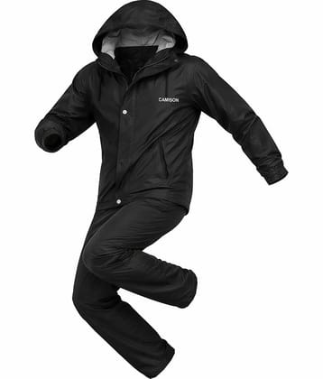 CAMISON Black Polyester Men's Rain Suit Set ( Pack of 1 )