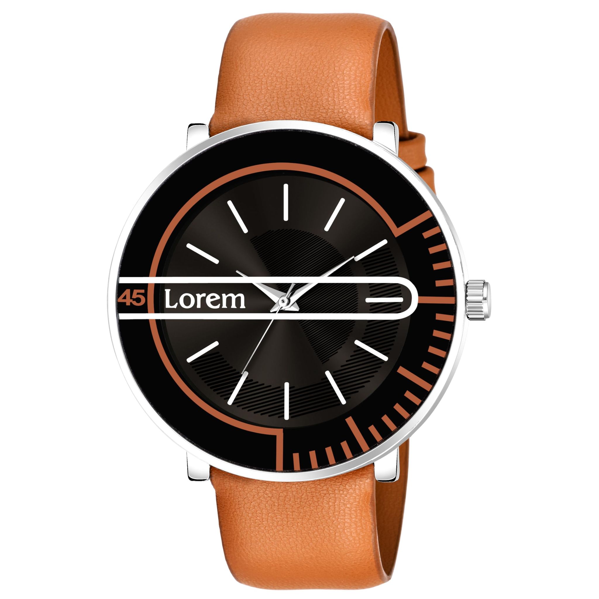 LOREM Designer Case Analog Watch for Men