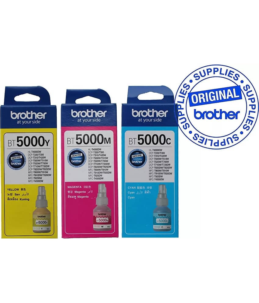 KALAR BT For DCP T220 Ink Multicolor Pack of 3 Cartridge for BT5000 Use printer DCP-T300, DCP-T500, DCP-T700W, MFC-T800W