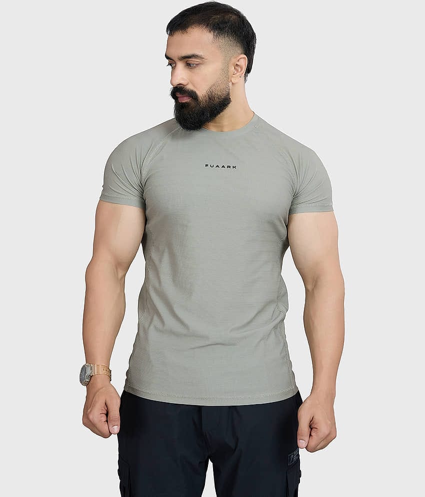 Fuaark Green Nylon Slim Fit Men's Sports T-Shirt ( Pack of 1 )