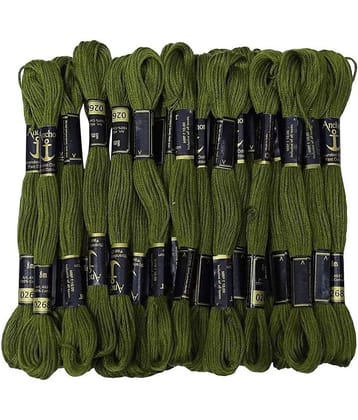 PRANSUNITA Anchor Stranded Cotton 6 Strand Cross-Stitch Hand Embroidery Stranded Cotton Craft Sewing Floss Thread, Pack of 10