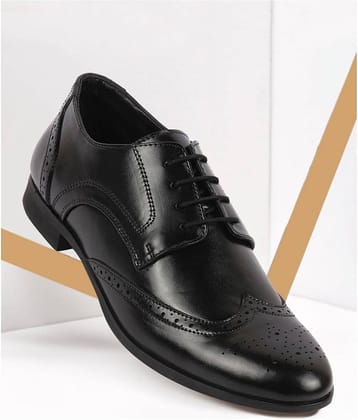Fausto Black Men's Brogue Formal Shoes