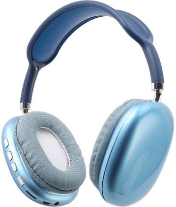 Life Like P9 3.5 mm Bluetooth Headphone Over Ear 8 Hours Playback Active Noise cancellation IPX4(Splash & Sweat Proof) Blue