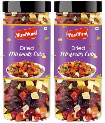 YUM YUM Mixed Dried Fruits-Cranberry, Strawberry, Kiwi, Mango- Healthy Snack- Assorted Fruit -300g