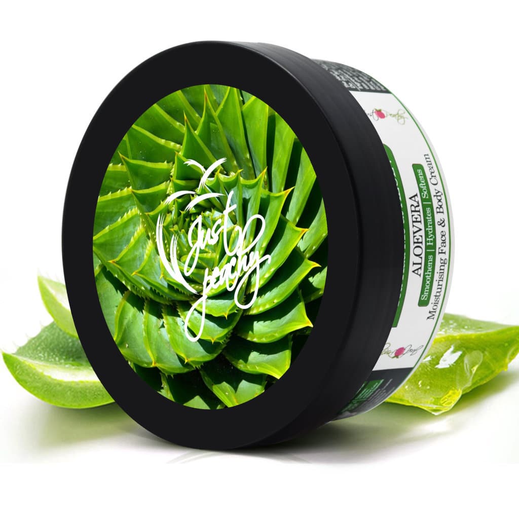 Just Peachy"You Had Me At Aloe!" Aloevera Face And Body Cream Enriched With Tulsi And Sunflower Oil 200Gm