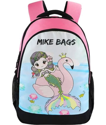 SmilyKiddos 30 Ltrs Pink Polyester College Bag