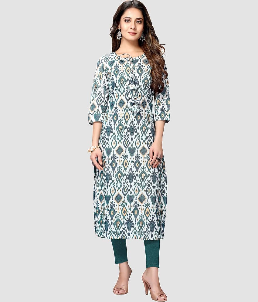 Rajnandini - Multicoloured 100% Cotton Women's Straight Kurti ( Pack of 1 )