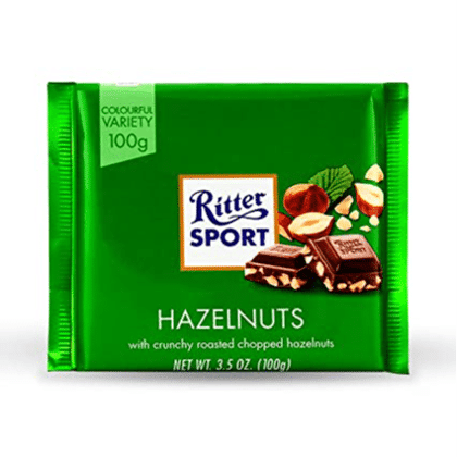 Ritter Sport Hazelnuts Milk Chocolate, 100 gm