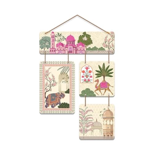 Artvibes Royal Fort And Rides Moder Art Decorative Wall Art MDF Wooden Wall Hanger for Home | Room Decoration |