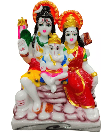 PAYSTORE Resin Shiv Family Idol ( 15 cm )