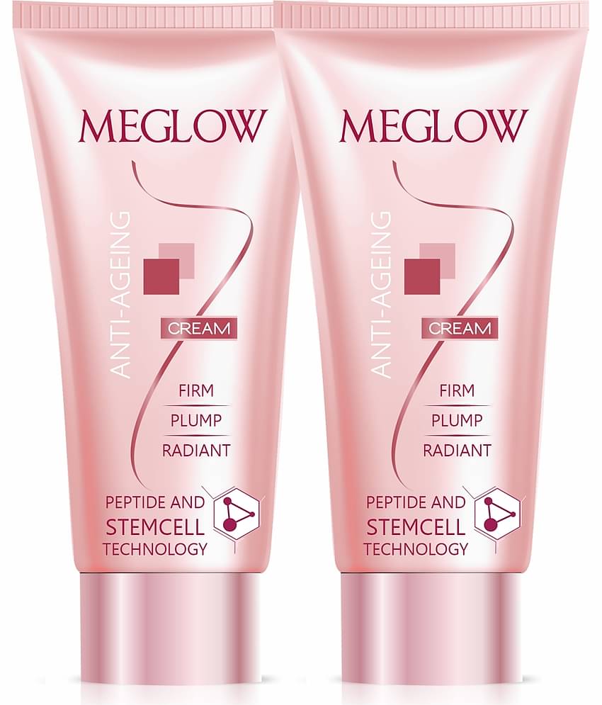 Meglow Anti Ageing Cream with Passion Fruit Oil and Peptides for Wrinkles & Fine Lines (30g x 2)
