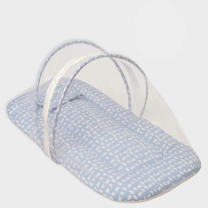 Snowy Mosquito Net Mattress Set-0-12 M / Blue