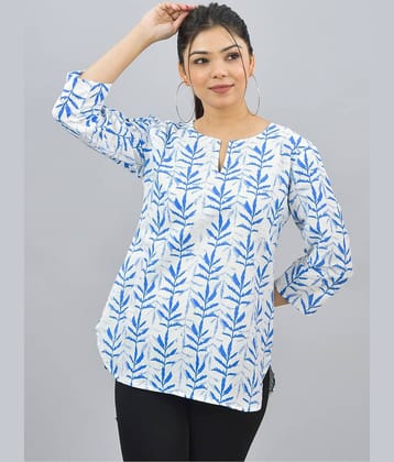 QuaClo Women's Cotton Tunic ( Blue )