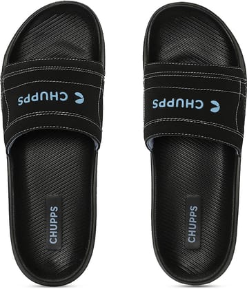 CHUPPS Black Men's Slide Flip Flop