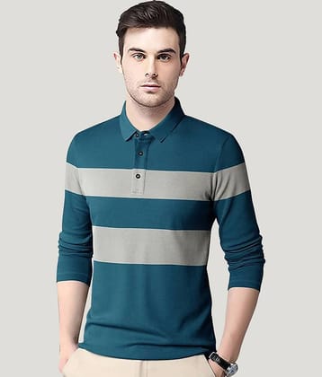 AUSK - Peach Cotton Blend Regular Fit Men's Polo T Shirt ( Pack of 1 )
