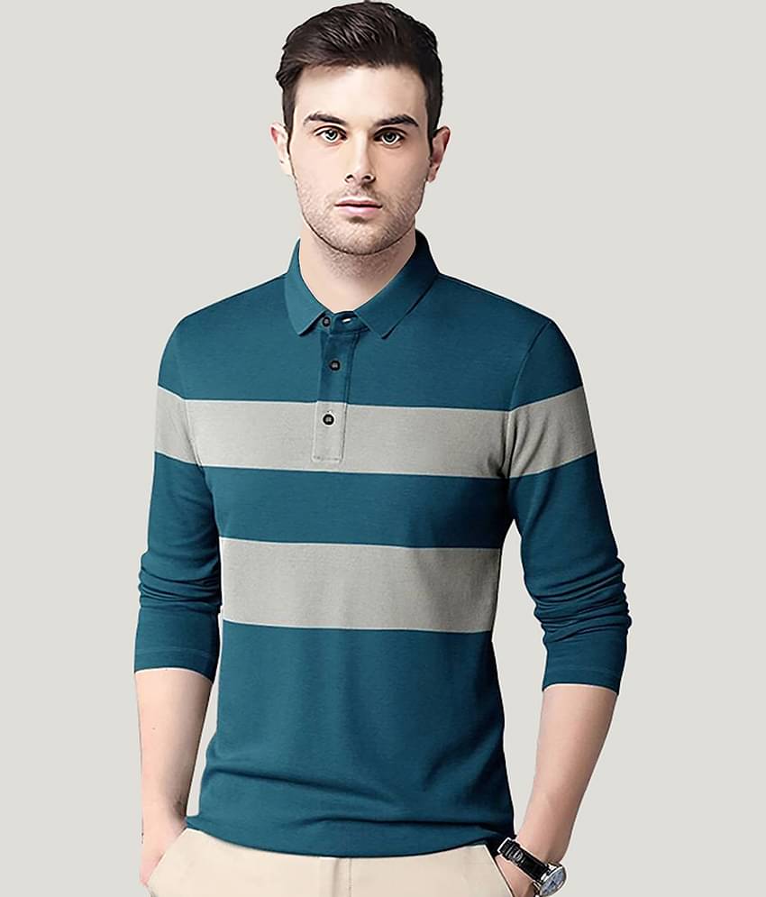 AUSK - Peach Cotton Blend Regular Fit Men's Polo T Shirt ( Pack of 1 )