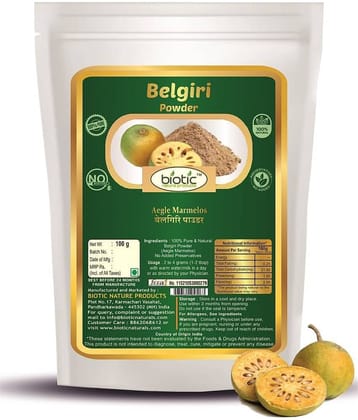 Biotic Bel giri Powder - Beal giri Powder - Bael Fruit - Belgiri Powder 100 gm