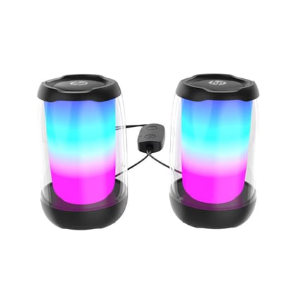 HP Multimedia Speaker DHS-5100, High Power Speaker with Pure and Pleasant Sound Quality; RGB Light Effect; USB Powered; Bluetooth 5 connectivity Support; Dual Speaker Design HP Multimedia Speaker DHS-5100, High Power Speaker with Pure and Pleasant Sound 