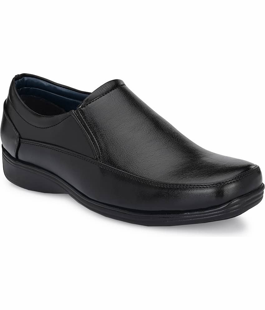 Leeport - Black Men's Slip On Formal Shoes