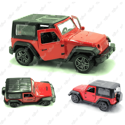 TOYCO 1:43 Scale Mini Thaar Jeep Toy Car for Kids  Diecast Metal Pull Back Model with Openable Doors | Durable Design  Realistic Gift 2+yrs Girls Boys SUV Vehicle Gift (Multicolor, 1 Pack)