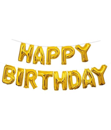 Kiran Enterprises Happy Birthday Foil Letter Balloon For Birthday Decoration