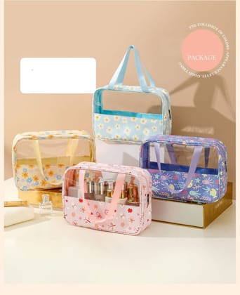 Transparent Cosmetic Bag | Cosmetic Pouch (1pc)-Dark blue