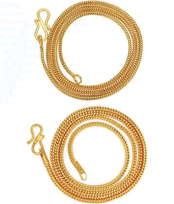 AanyaCentric Combo of 2 Gold Plated 22inches Long Fashion Chain