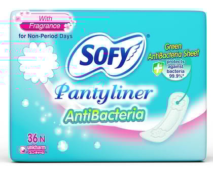Sofy Antibacteria | Women Pantyliners | 36 liners | Prevents Spotting | Feel Clean & Dry | Hygiene & Herbs | Ultra Thin