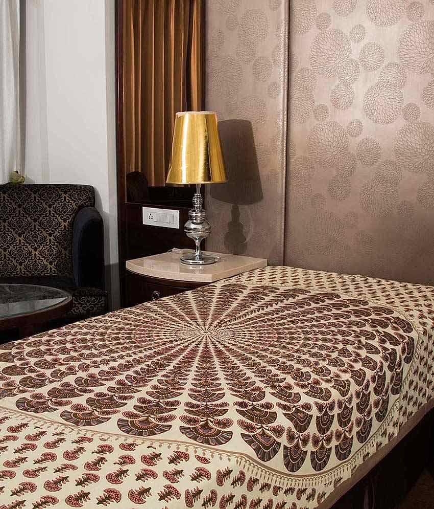 Uniqchoice Cotton Single Bedsheet ( 225 cm x 150 cm )