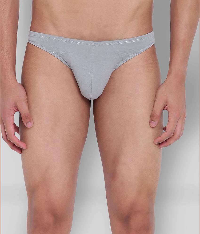 La Intimo Pack of 1 Modal Thongs For Men's ( Grey Melange )