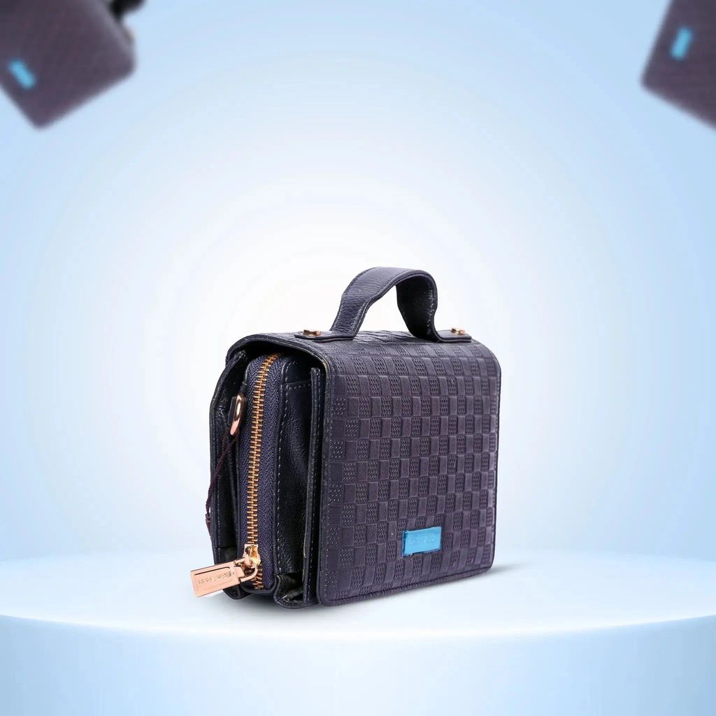 Stand out with this Super Embossed Bricks Print Leather Bag Handbag for Women