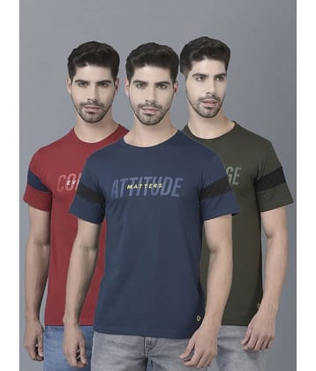 Dollar Cotton Blend Regular Fit Printed Half Sleeves Men's T-Shirt - Black ( Pack of 1 )