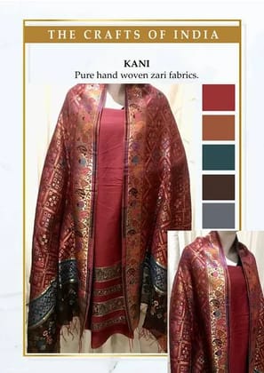 Pure Handwoven Zari Fabrics in Deep Reds