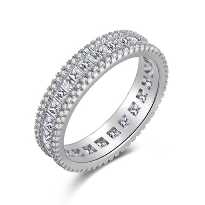 CIGAR BAND RING - Fine Silver-5/6 / Silver