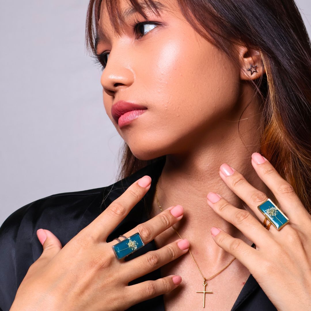 Carrot wildfire ring-Silver