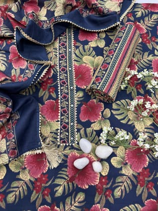 Hand Work Cotton Gota Suit