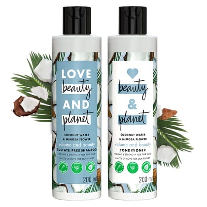 Shampoo & Conditioner Combo - Coconut Water & Mimosa Flower - (200ml+200ml)