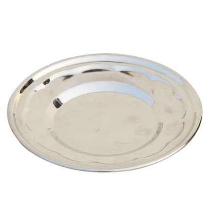 Stainless Steel Border Plate Quarter Size Serving Plate (SMAS080 A)